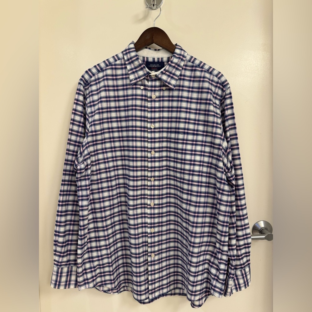 Charles Tyrwhitt Men's Classic Fit Button-Down Shirt. 100% Cotton. Size Large - Picture 10 of 15